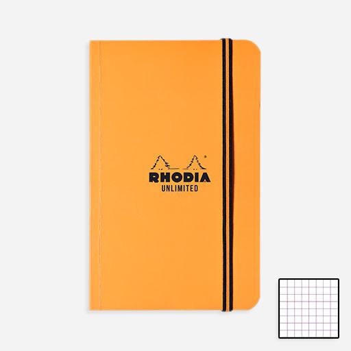 RHODIA Unlimited Grid Notebook 90gsm 9cm x 14cm x 60 Orange