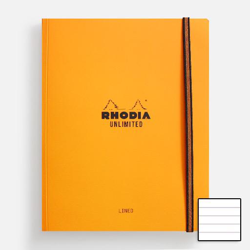 RHODIA Unlimited Lined Notebook 90gsm A5+ x 60 Orange