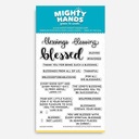 MIGHTY HANDS Clear Stamp 4” x 6” Blessed Words