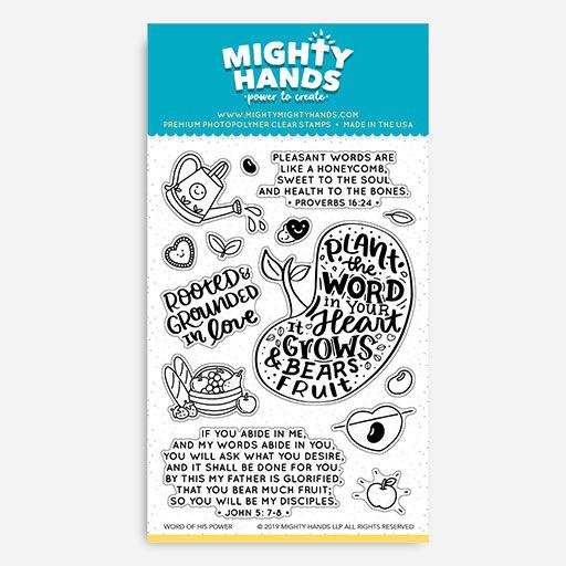 MIGHTY HANDS Clear Stamp 4” x 6” Word Of His Power