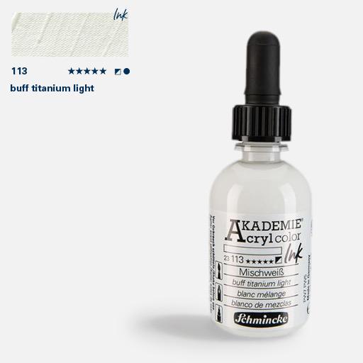 SCHMINCKE Akademie Acrylic Ink 50ml Buff Titanium Light
