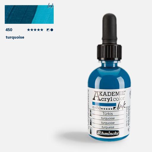 SCHMINCKE Akademie Acrylic Ink 50ml Turquoise
