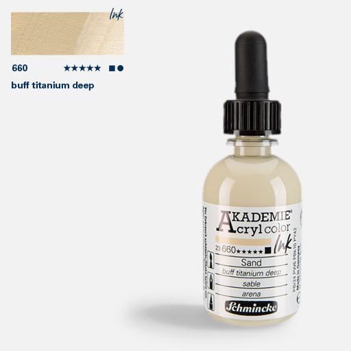 SCHMINCKE Akademie Acrylic Ink 50ml Buff Titanium Deep