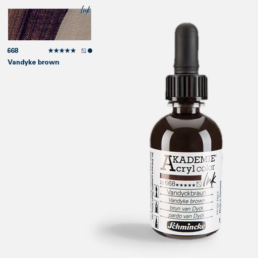 SCHMINCKE Akademie Acrylic Ink 50ml Vandyke Brown