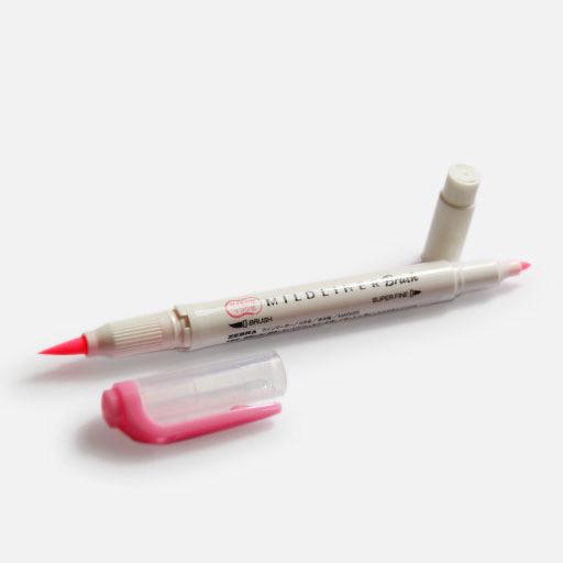 ZEBRA Mildliner Brush Marker Pink