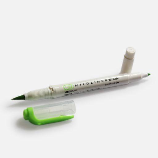 ZEBRA Mildliner Brush Marker Green