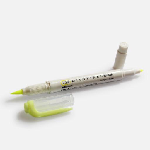 ZEBRA Mildliner Brush Marker Yellow