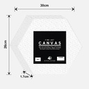 OVJ Stretched Cotton Canvas Hexagon 380gsm 30cm