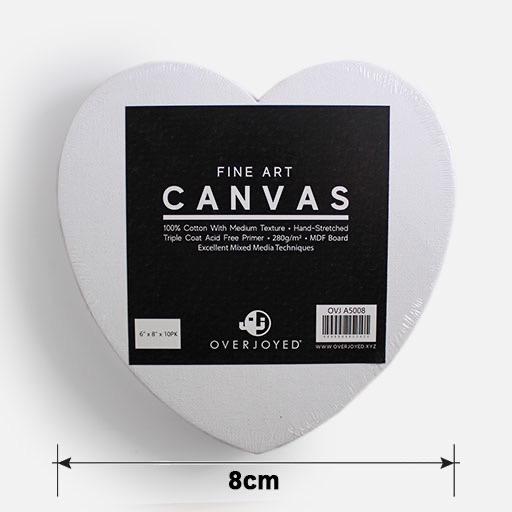 OVJ Heart Cotton Canvas Board 280gsm 6" x 8” x 10
