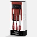 ESCODA Watercolor Synthetic Travel Brush Red Set x 3