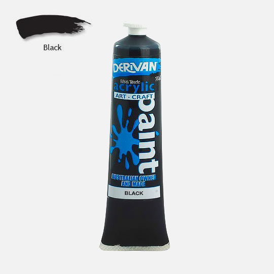 DERIVAN Student Acrylic Paint 75ml Black