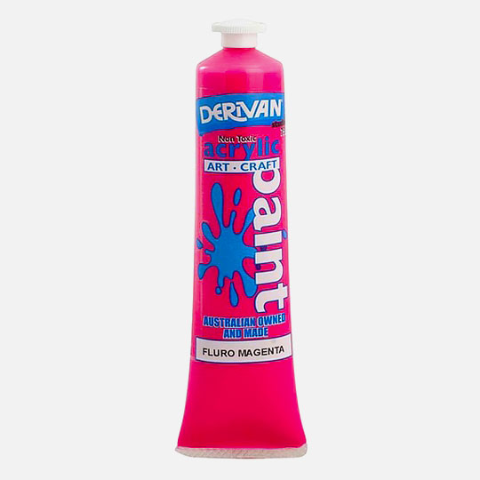 DERIVAN Student Acrylic Paint 75ml Fluorescent Magenta