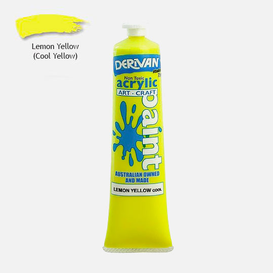 DERIVAN Student Acrylic Paint 75ml Lemon Yellow (Cool)