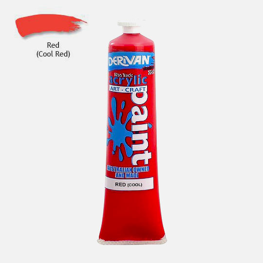 DERIVAN Student Acrylic Paint 75ml Red (Cool)