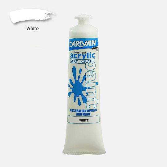 DERIVAN Student Acrylic Paint 75ml White
