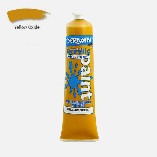 DERIVAN Student Acrylic Paint 75ml Yellow Oxide