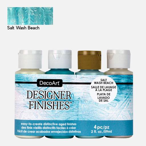 DECOART Designer Finishes 59ml Salt Wash Beach Set x 4