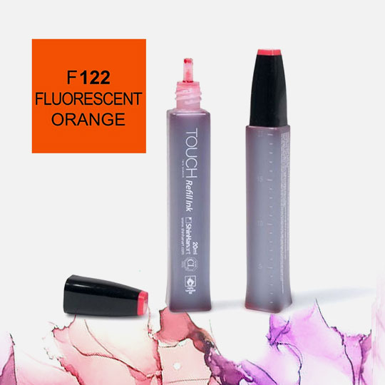 SHINHAN Touch Alcohol Ink 20ml F122 Fluorescent Orange