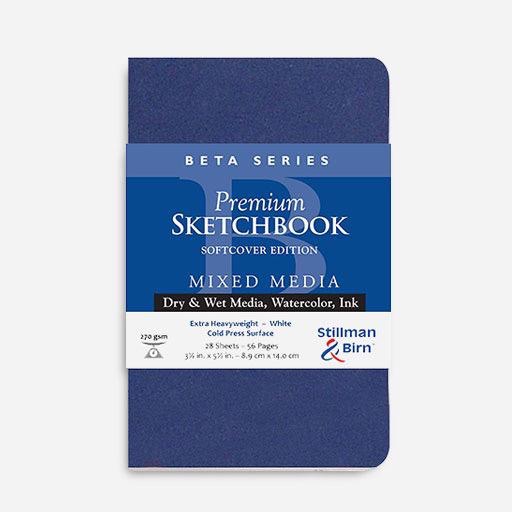 STILLMAN & BIRN Beta White Paper Softcover Sketchbook 270gsm 270gsm Portrait 3½” x 5½” x 26