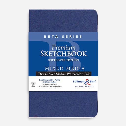 STILLMAN & BIRN Beta White Paper Softcover Sketchbook 270gsm Portrait 5½" x 8½" x 26