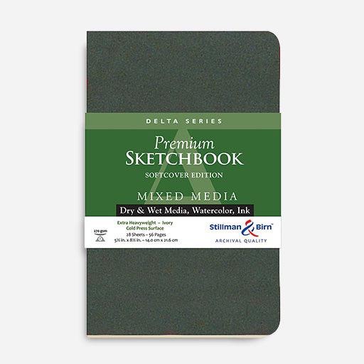 STILLMAN & BIRN Delta Ivory Paper Softcover Sketchbook 270gsm Portrait 5½” x 8½” x 26