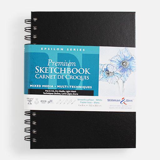 STILLMAN & BIRN Epsilon Spiral Sketchbook 150gsm Portrait 6" x 8" x 50
