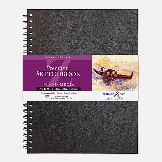 STILLMAN & BIRN Zeta Spiral Sketchbook 270gsm Portrait 9 x 12