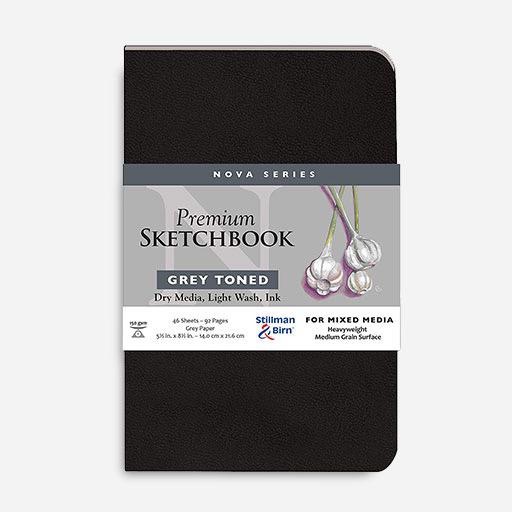 STILLMAN & BIRN Nova Grey Softcover Sketchbook 150gsm Portrait 5½ x 8½ x 46