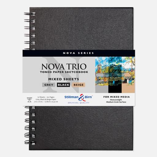 STILLMAN & BIRN Nova Trio Spiral Sketchbook 150gsm Portrait 7” x 10” x 51
