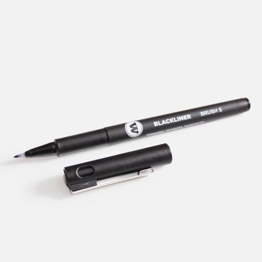 MOLOTOW Permanent Blackliner Brush Pen S