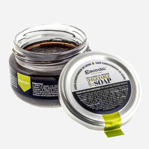 ESCODA Olive Oil Brush Cleaner & Preserver Vegetable Soap 100g