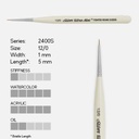 SILVER Ultra Mini Golden Taklon Round Brush 12/0