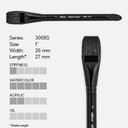 SILVER Black Velvet Flat Wash Brush 1”