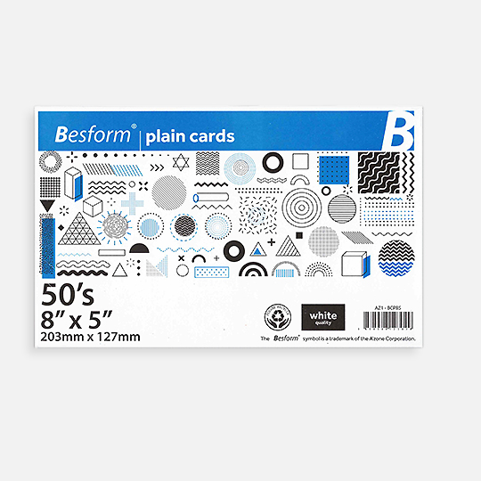 A'ZONE Besform Plain Card 230gsm 5” x 8” x 50
