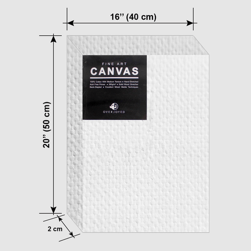 OVJ Stretched Cotton Canvas 380gsm 3/4” x 16” x 20”