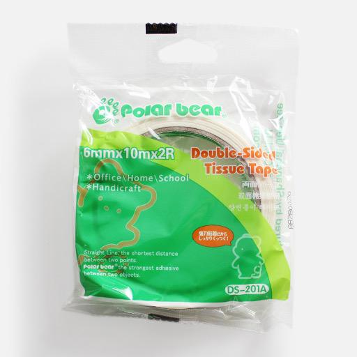 POLAR BEAR Double-Sided Tissue Tape 6mm x 10m x 2