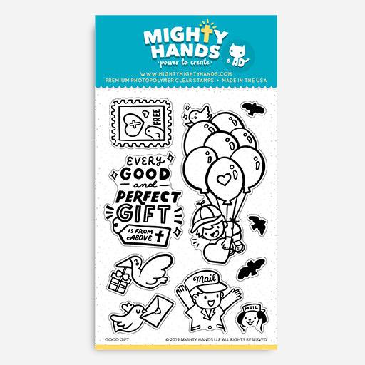 MIGHTY HANDS Clear Stamp 4” x 6” Good Gift