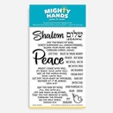 MIGHTY HANDS Clear Stamp 4” x 6” Peace Words