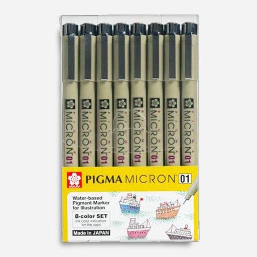 SAKURA Pigma Micron Pen 01 Set x 8