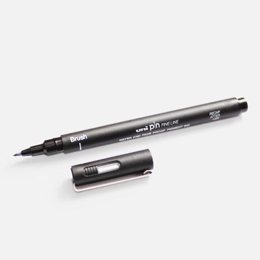 UNI Pin Brush Pen Black