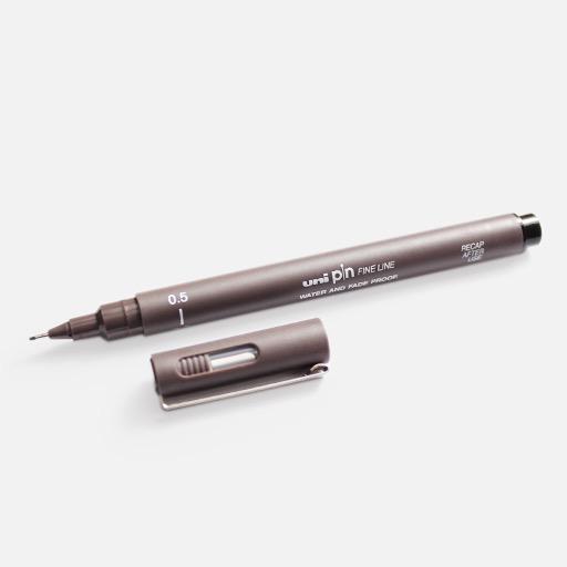 UNI Pin Drawing Pen 0.5mm Dark Grey