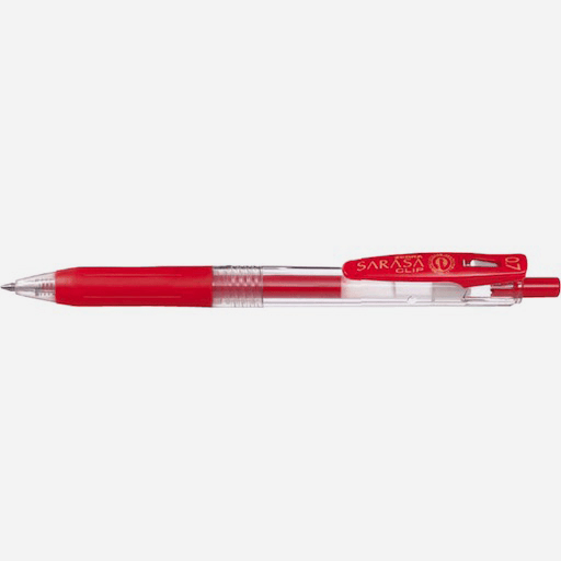ZEBRA Sarasa Clip Roller Pen 0.7mm Red