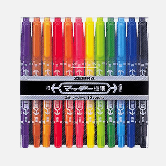 ZEBRA Mckee Permanent Marker Set x 12