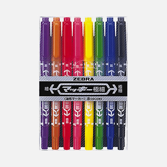 ZEBRA Mckee Permanent Marker Set x 8