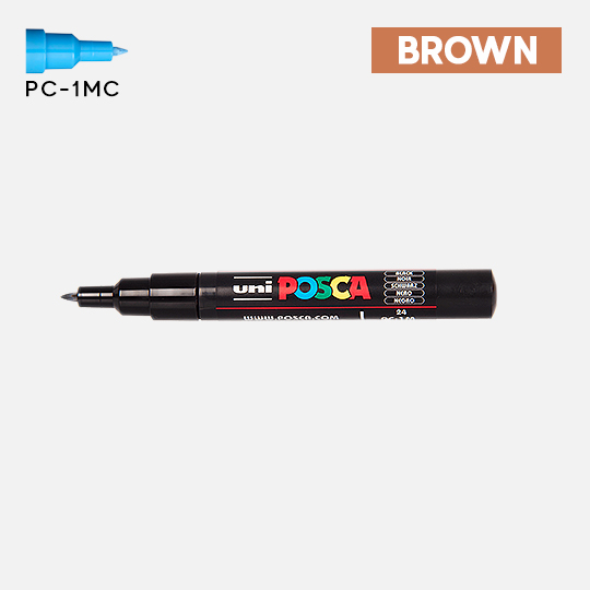 UNI Posca Acrylic Marker Extra Fine Tip Brown