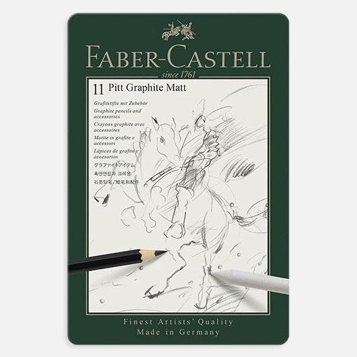 FABER-CASTELL Pitt Matt Graphite Pencil Set x 11