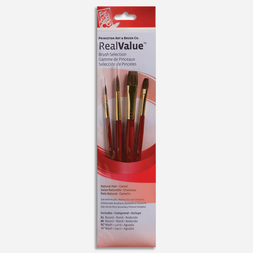 PRINCETON 9121 Real Value Camel Brush Set x 4