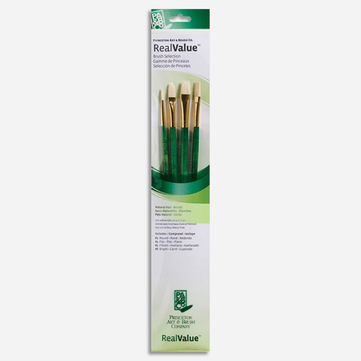 PRINCETON 9118 Real Value Natural Bristle Brush Set x 4