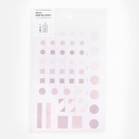 WORLD CRAFT Seal & Monthly Sheet Craft Sticker Pink