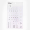 WORLD CRAFT Seal & Monthly Sheet Craft Sticker Light Beige